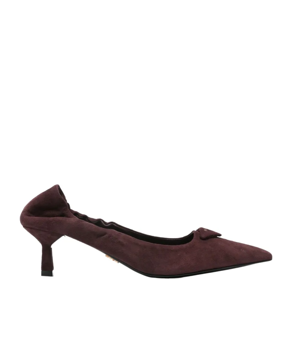 Pointed-Toe Kitten-Heel Pumps