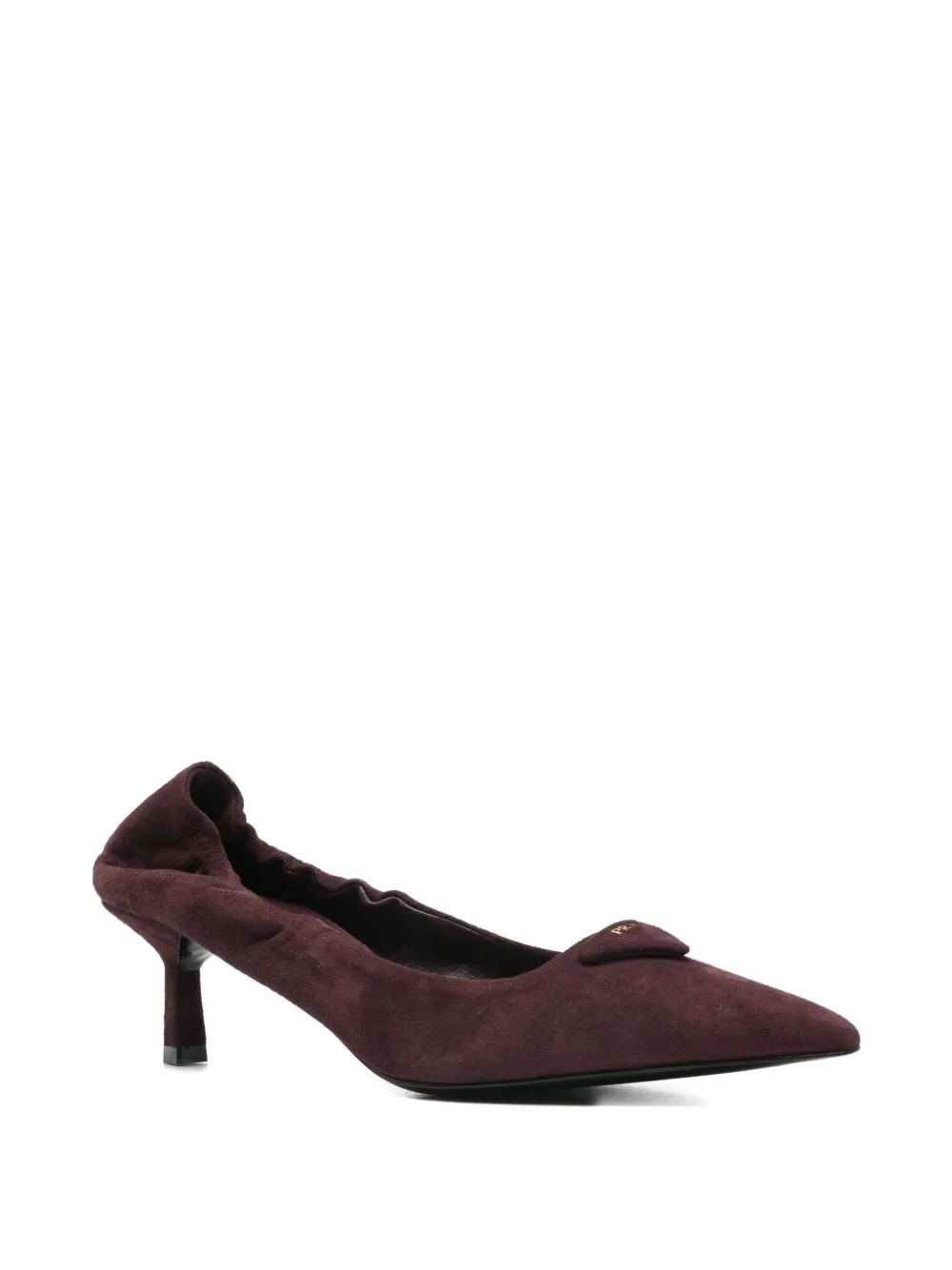 Pointed-Toe Kitten-Heel Pumps