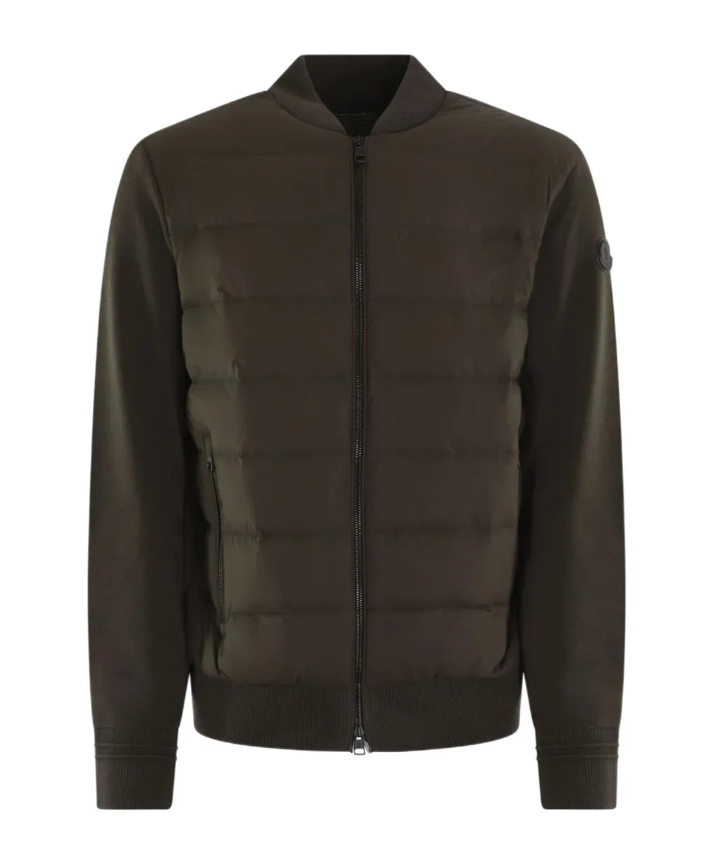 Quilted Wool-Sleeve Jacket