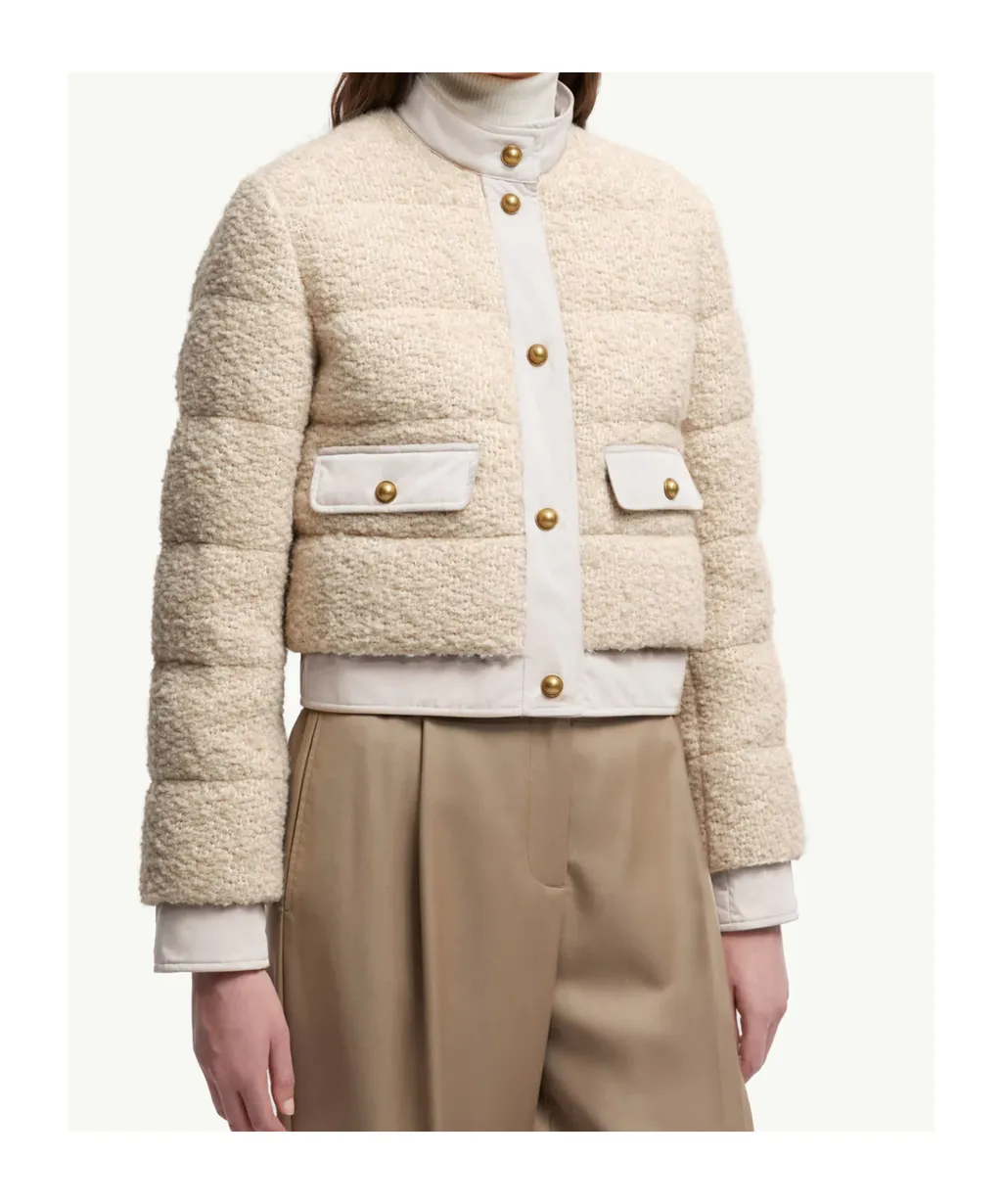 Moncler Blandy Bouclé Short Down Jacket