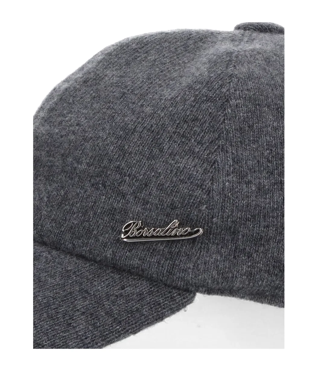 Borsalino Logo-Lettering Curved Peak Baseball Cap