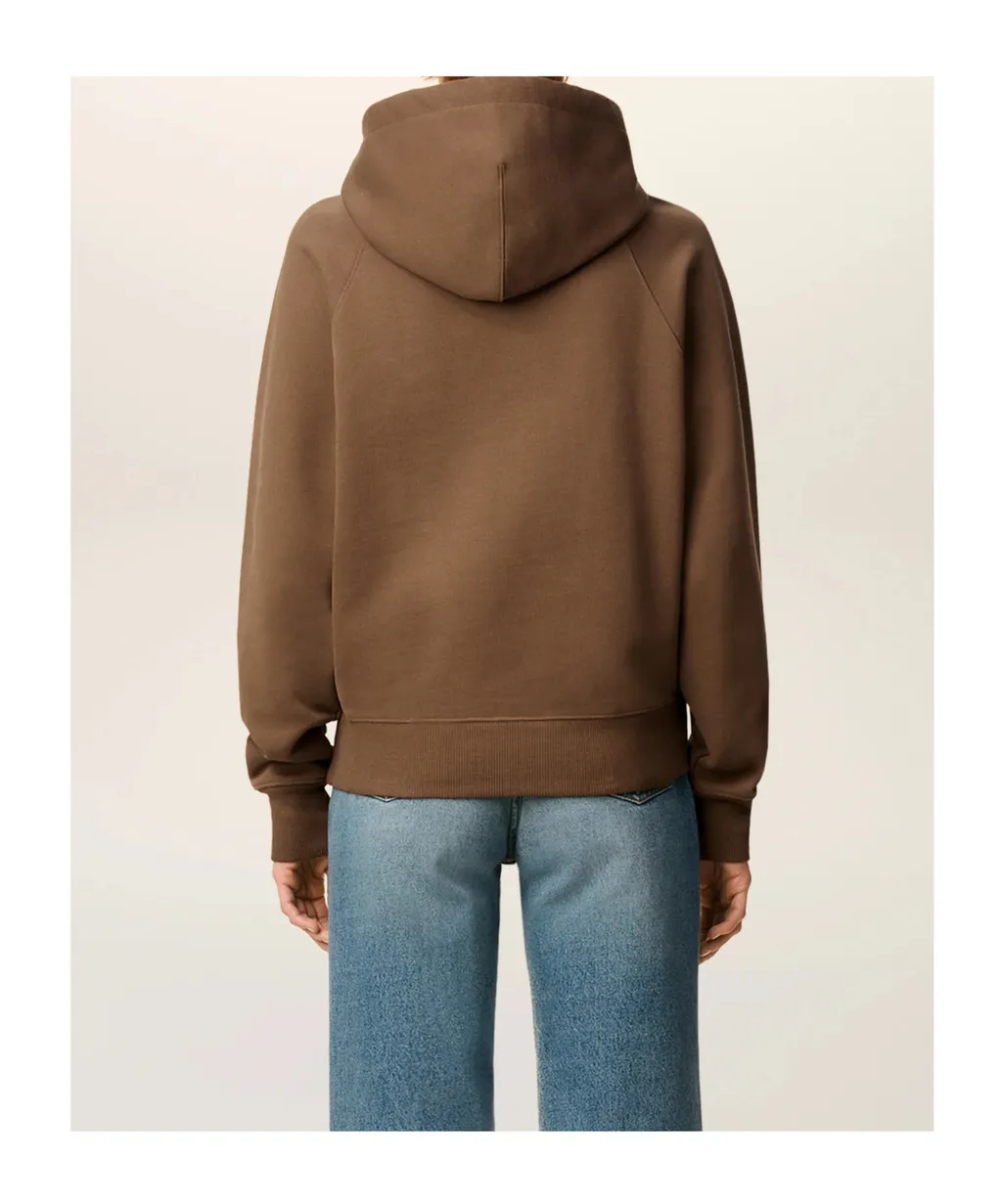 Ami Paris Logo Detailed Drawstring Hoodie