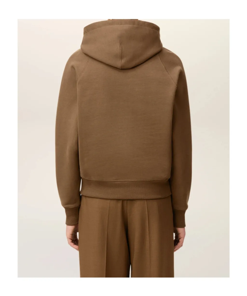 Ami Paris Logo Detailed Drawstring Hoodie