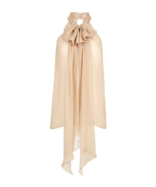 Halterneck Silk Top