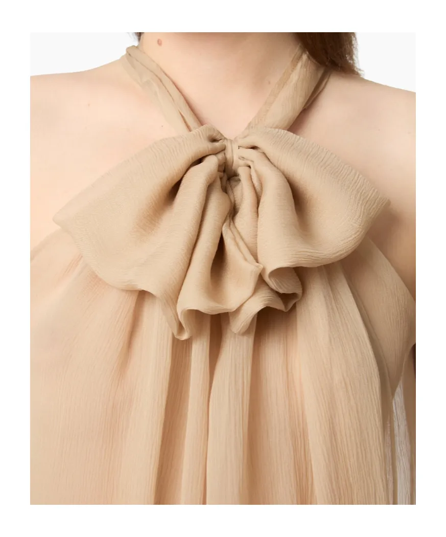 Halterneck Silk Top