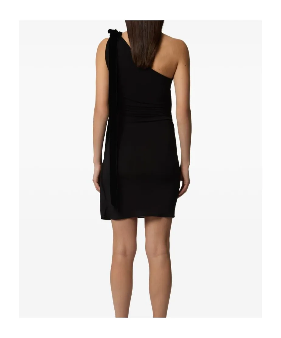One-Shoulder Draped Mini Dress