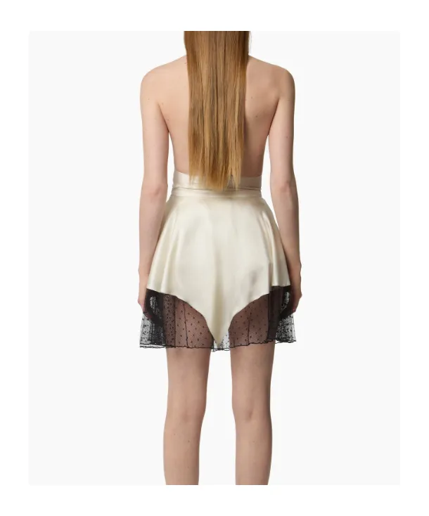 Halterneck Fringe-Detail Top