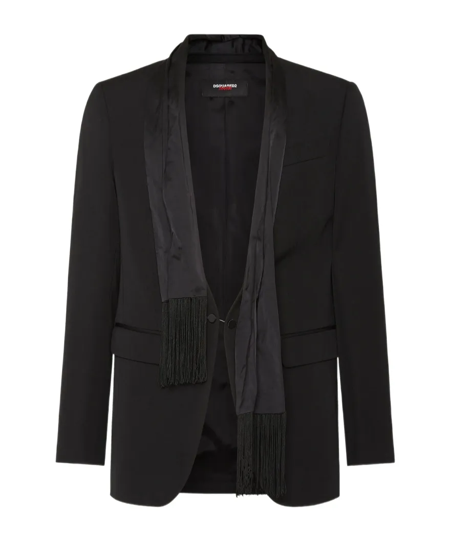 Dsquared2 X Magliano Scarf-Detailed Blazer