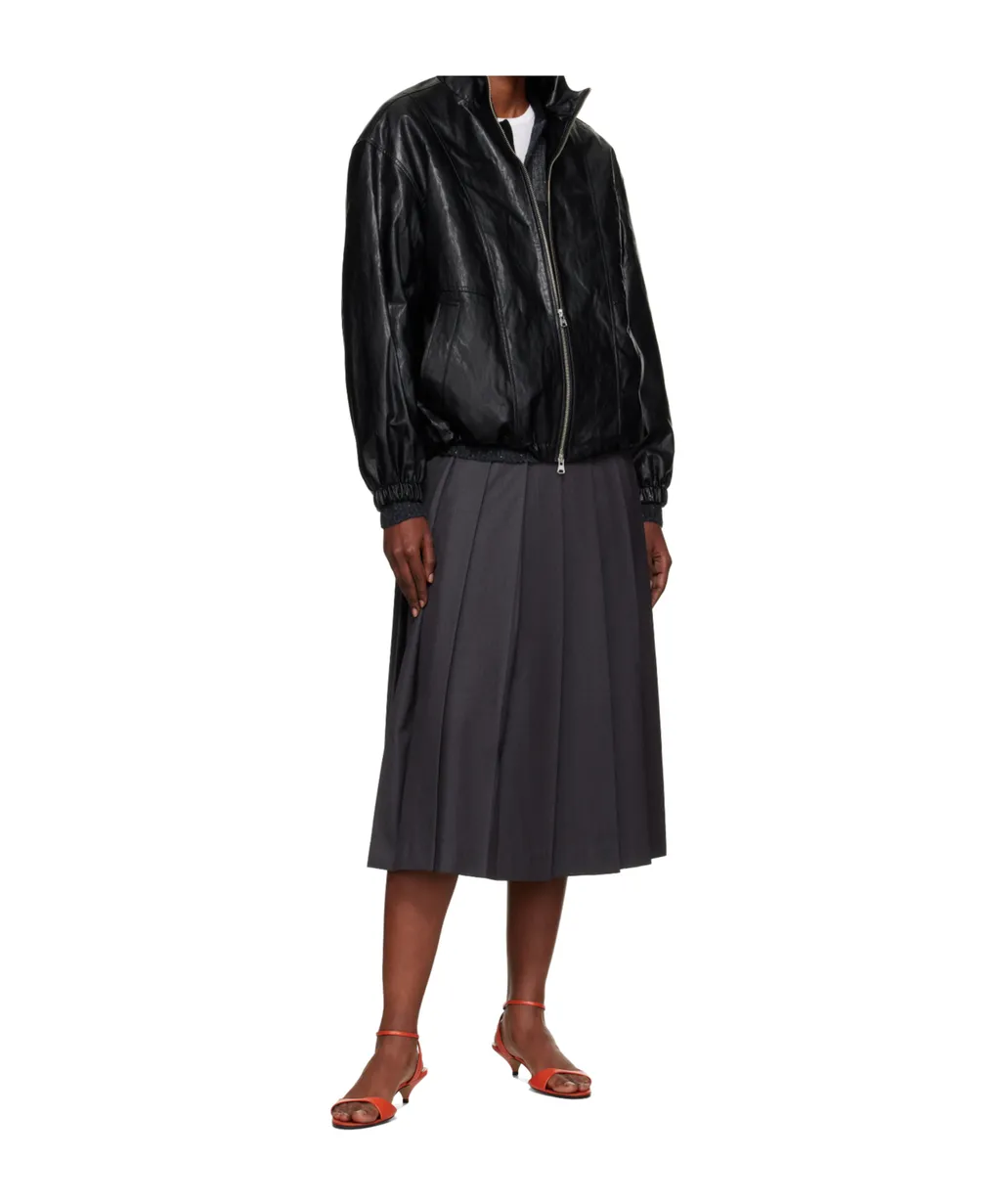 Zippered Long-Sleeved Cotton Jacket
