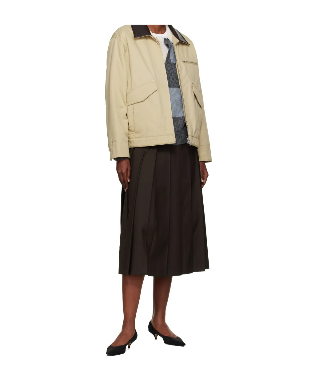 Contrast-Collar Jacket