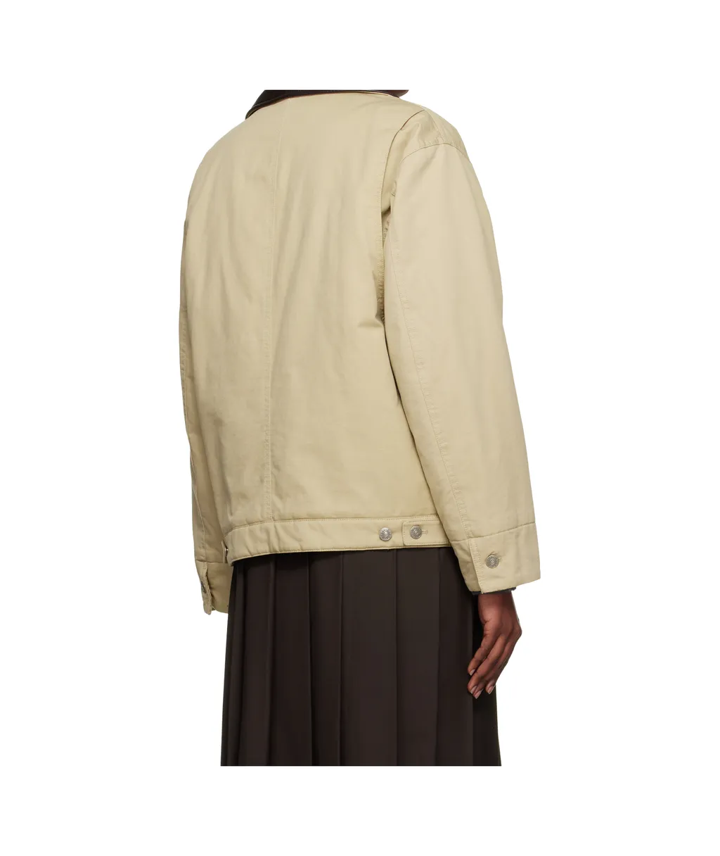 Contrast-Collar Jacket