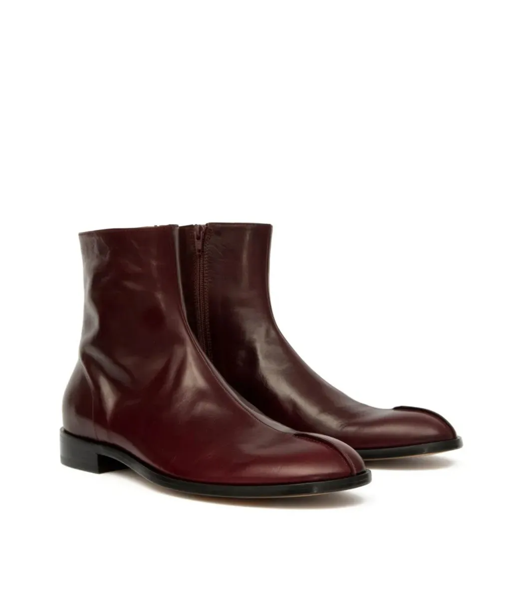 Mm6 Maison Margiela Round Toe Ankle Boots