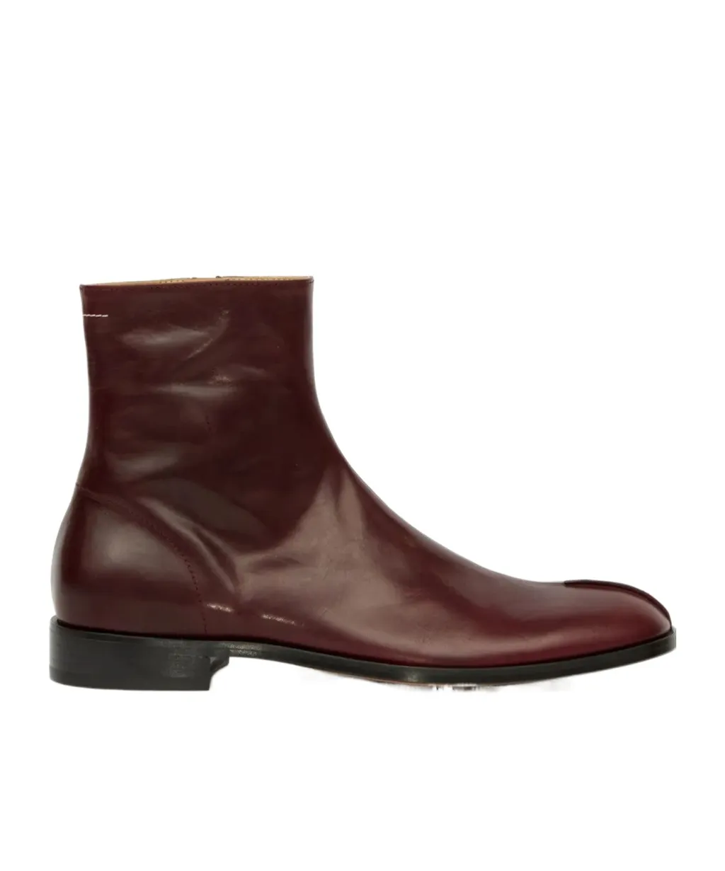 Mm6 Maison Margiela Round Toe Ankle Boots