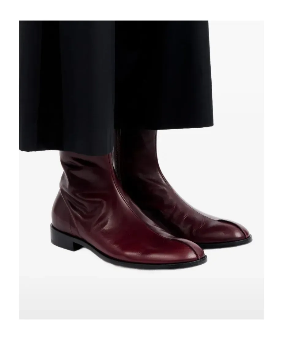 Mm6 Maison Margiela Round Toe Ankle Boots