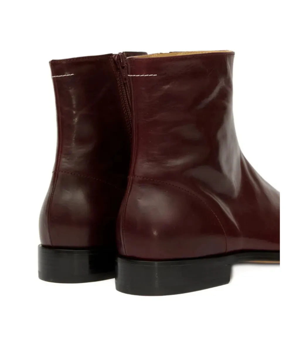 Mm6 Maison Margiela Round Toe Ankle Boots