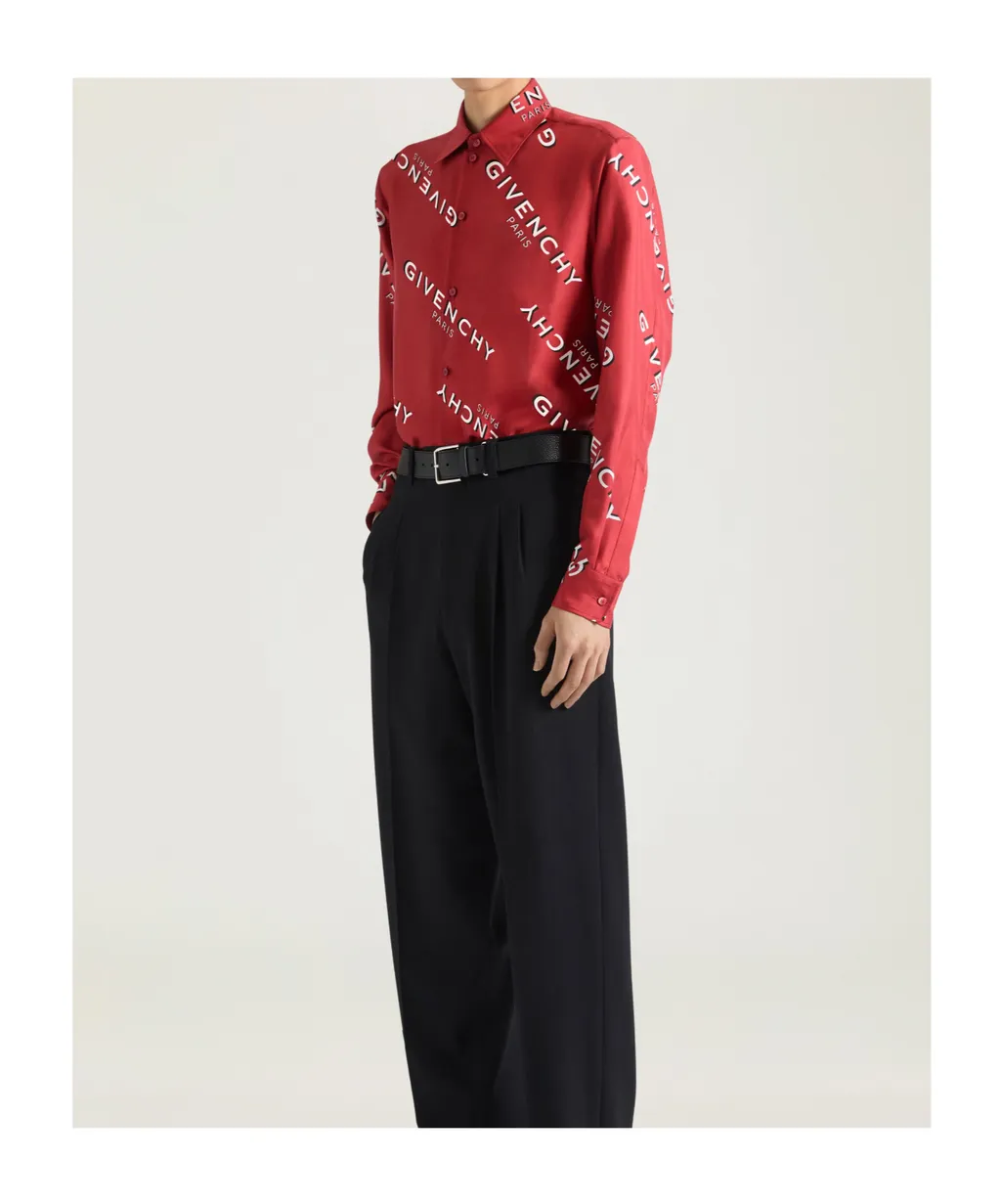 Givenchy Logo Printed Long-Sleeve Shirt