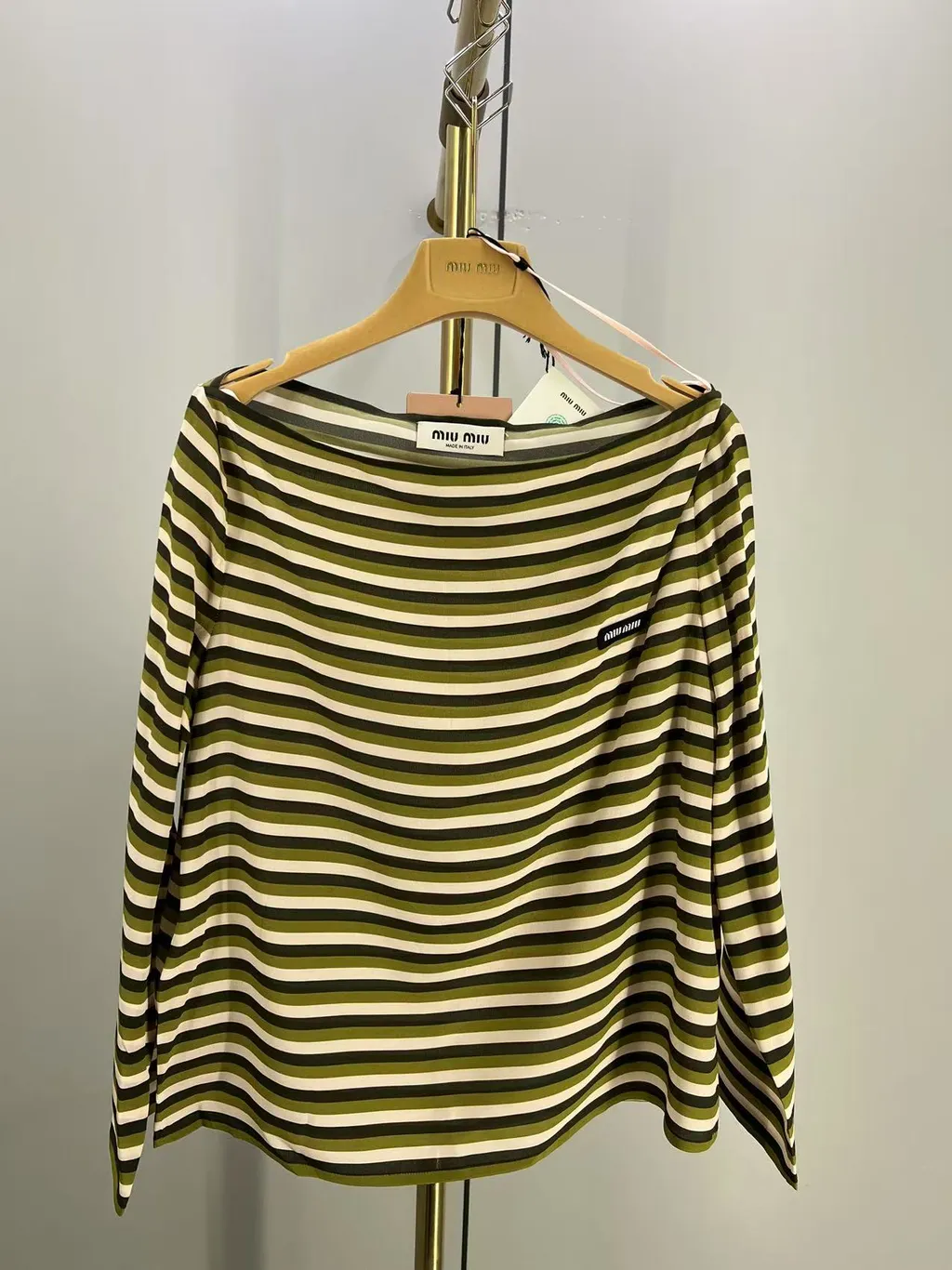 Striped Logo-Patch T-Shirt