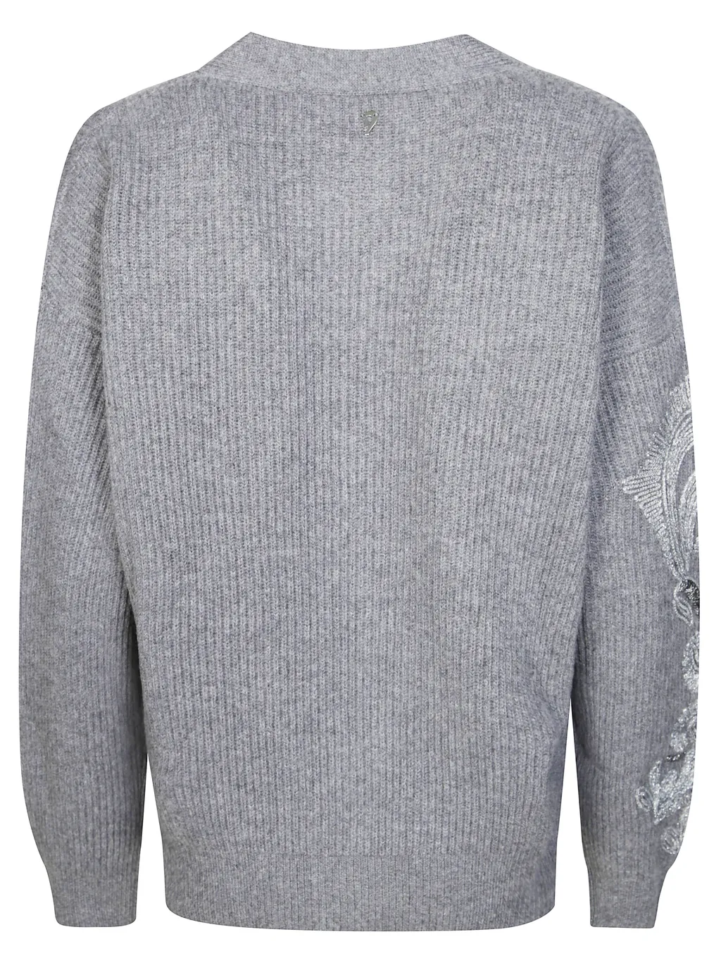 Embroidered-Buttoned Cardigan