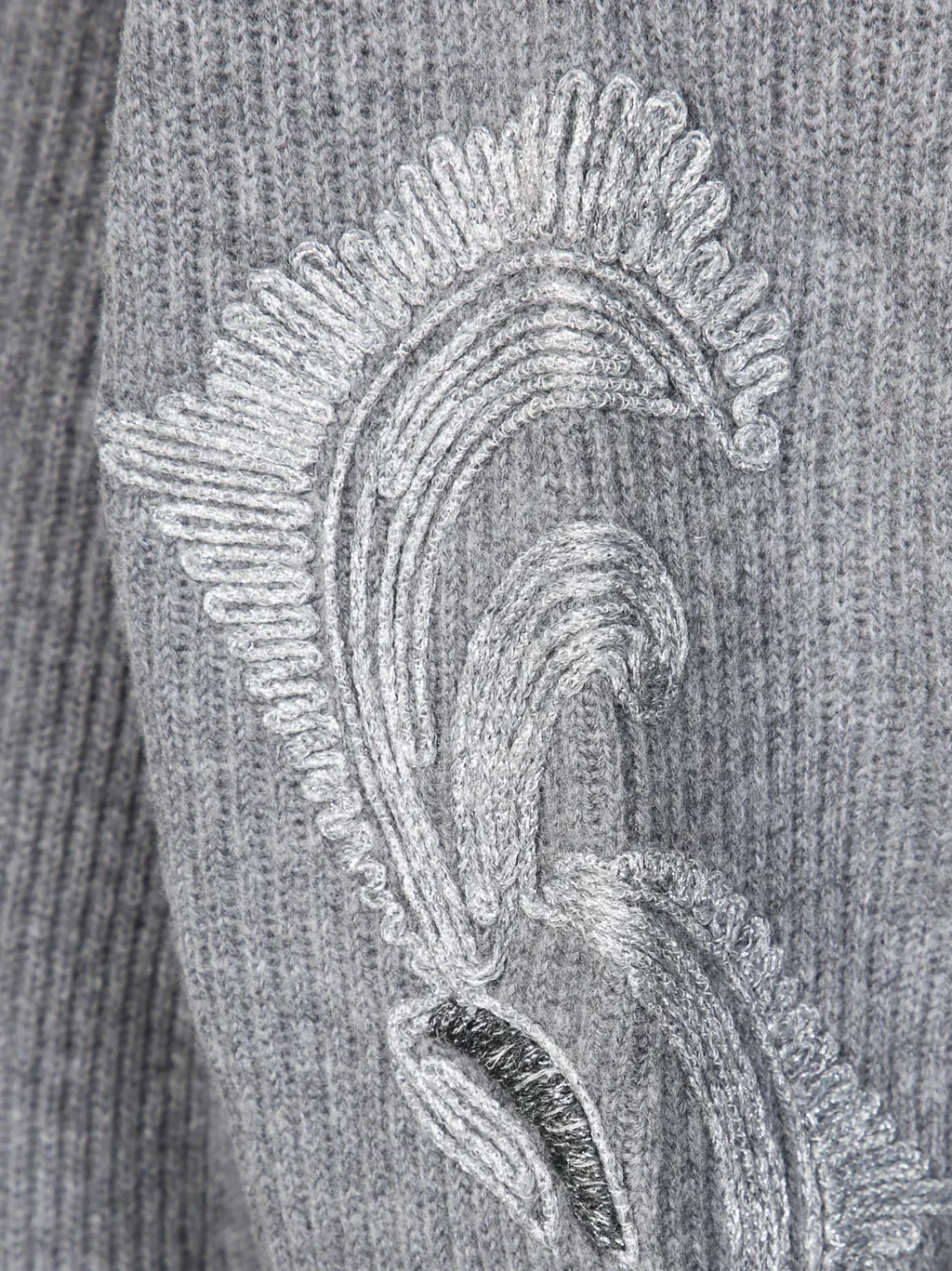 Embroidered-Buttoned Cardigan