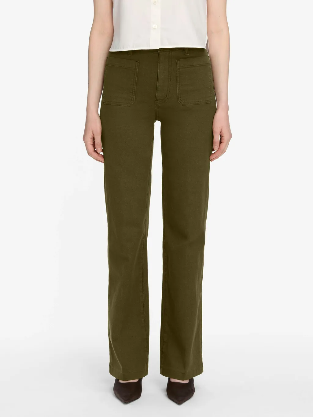 High-Waisted Flared Jeans