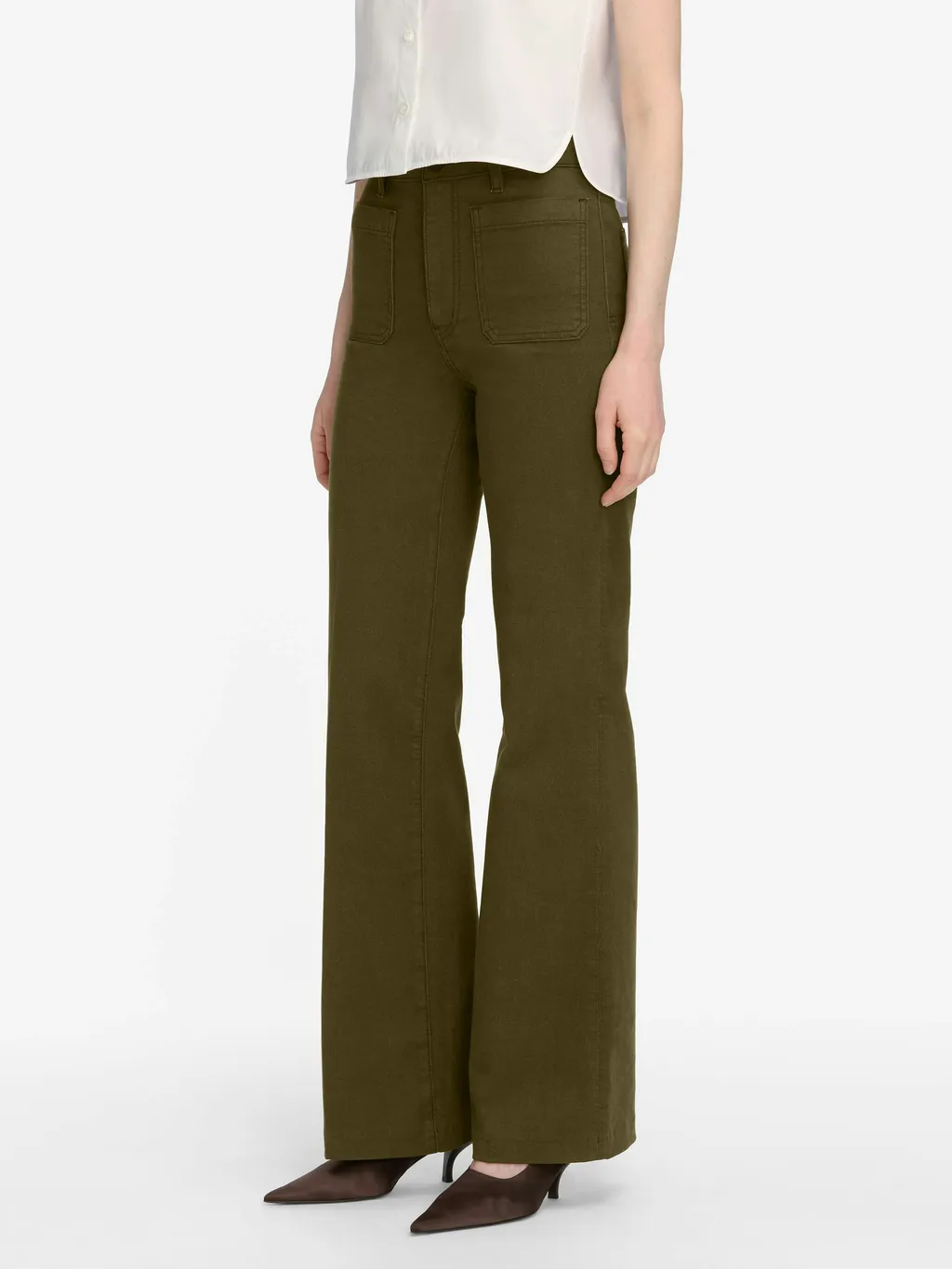 High-Waisted Flared Jeans