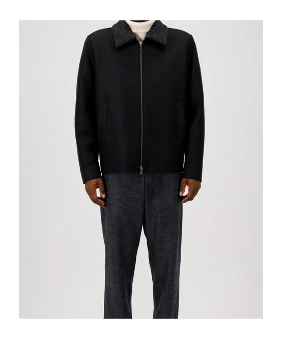 Harris Wharf London Zip-Up Wool Coat