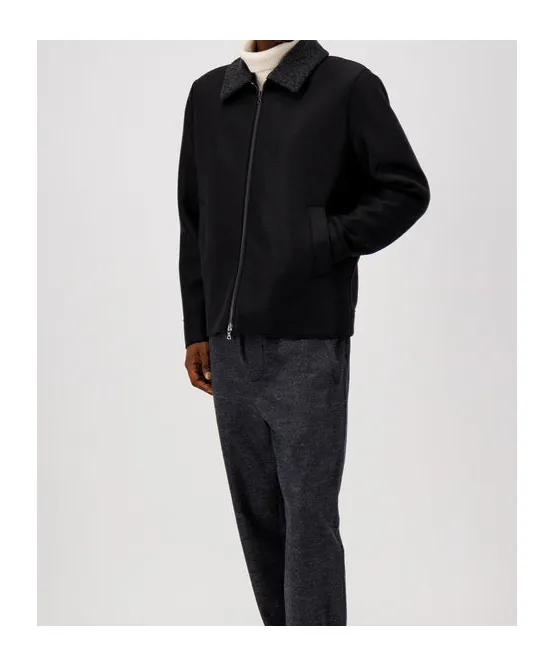 Harris Wharf London Zip-Up Wool Coat