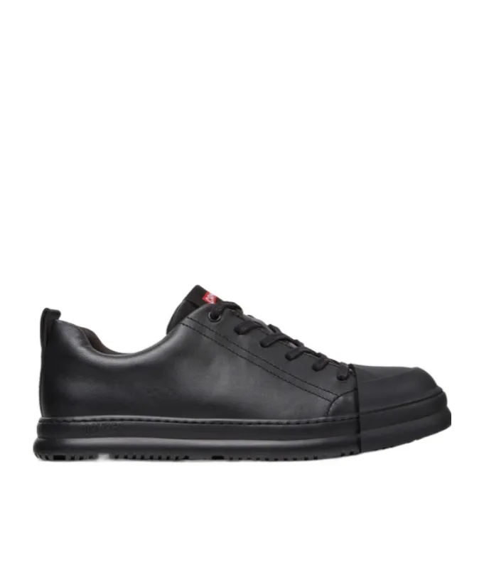 Black Leather Sneakers For Men