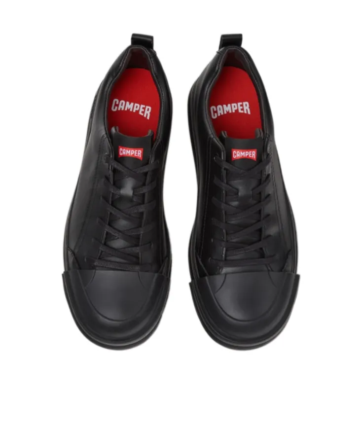 Black Leather Sneakers For Men