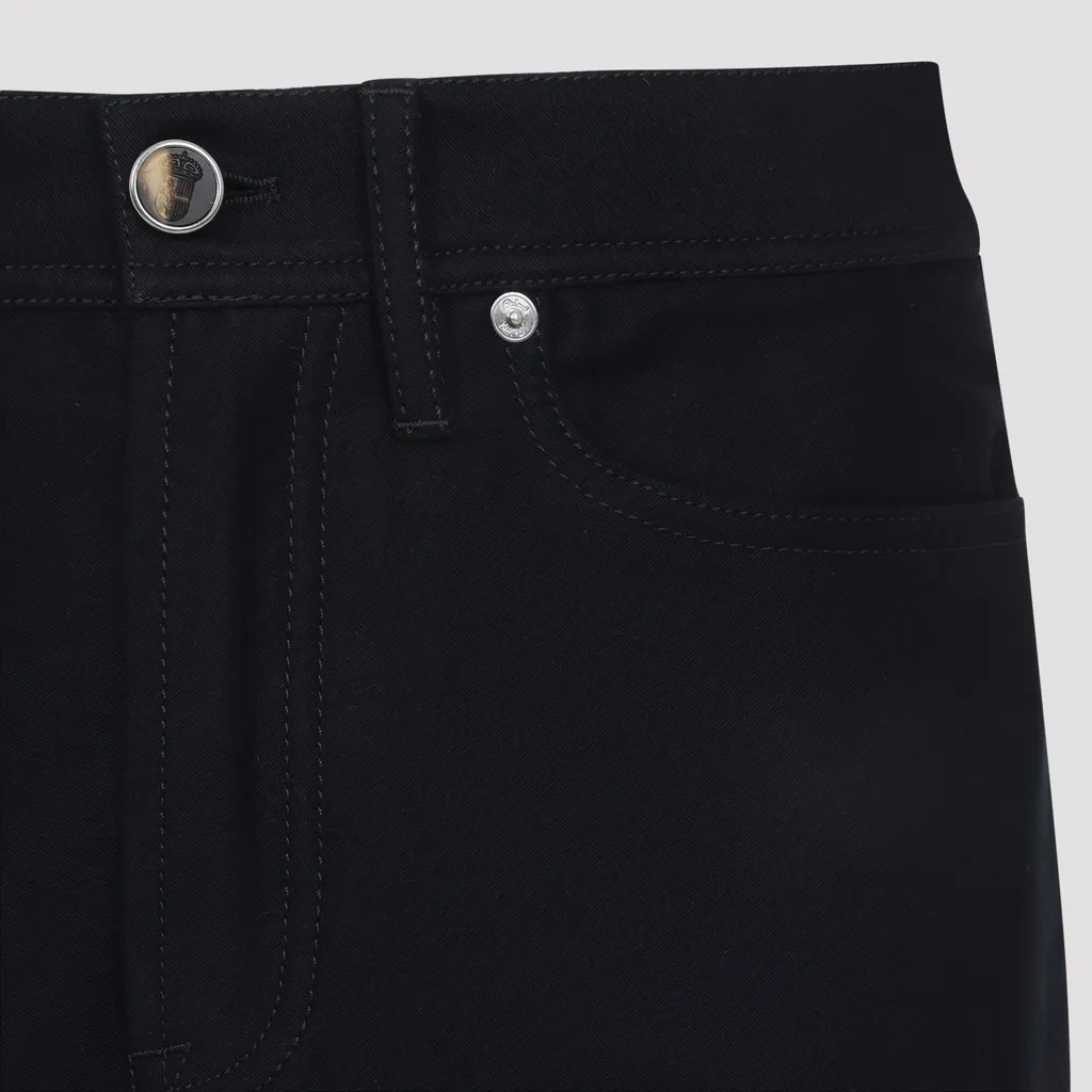Cotton Straight-Leg Trousers