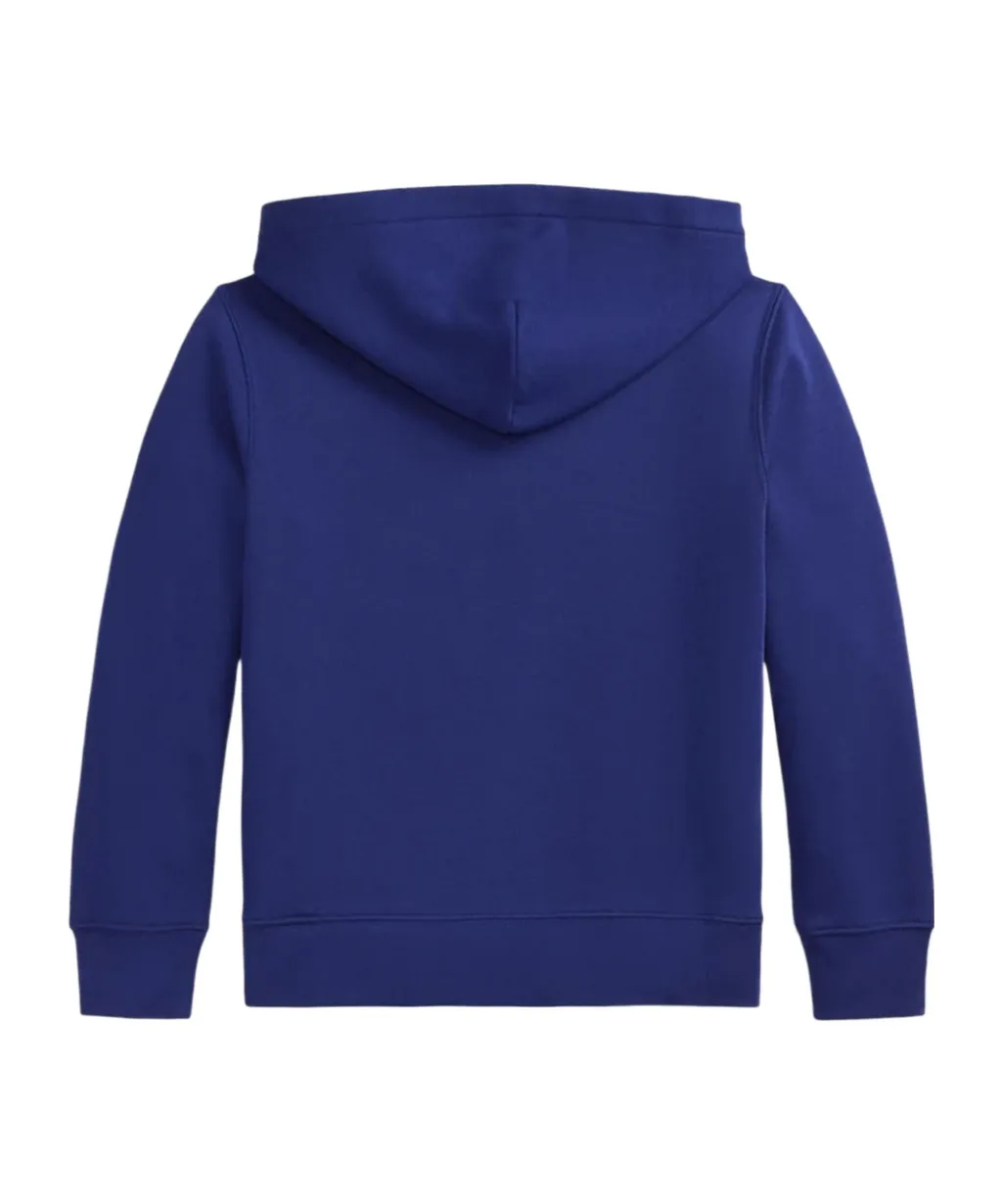 Cotton Blend Sweatshirt With Polo Bear Print