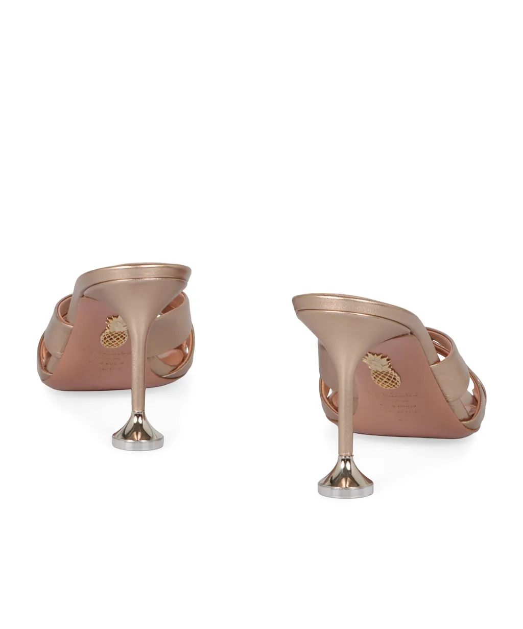 Crossover-Straps Leather Sandals