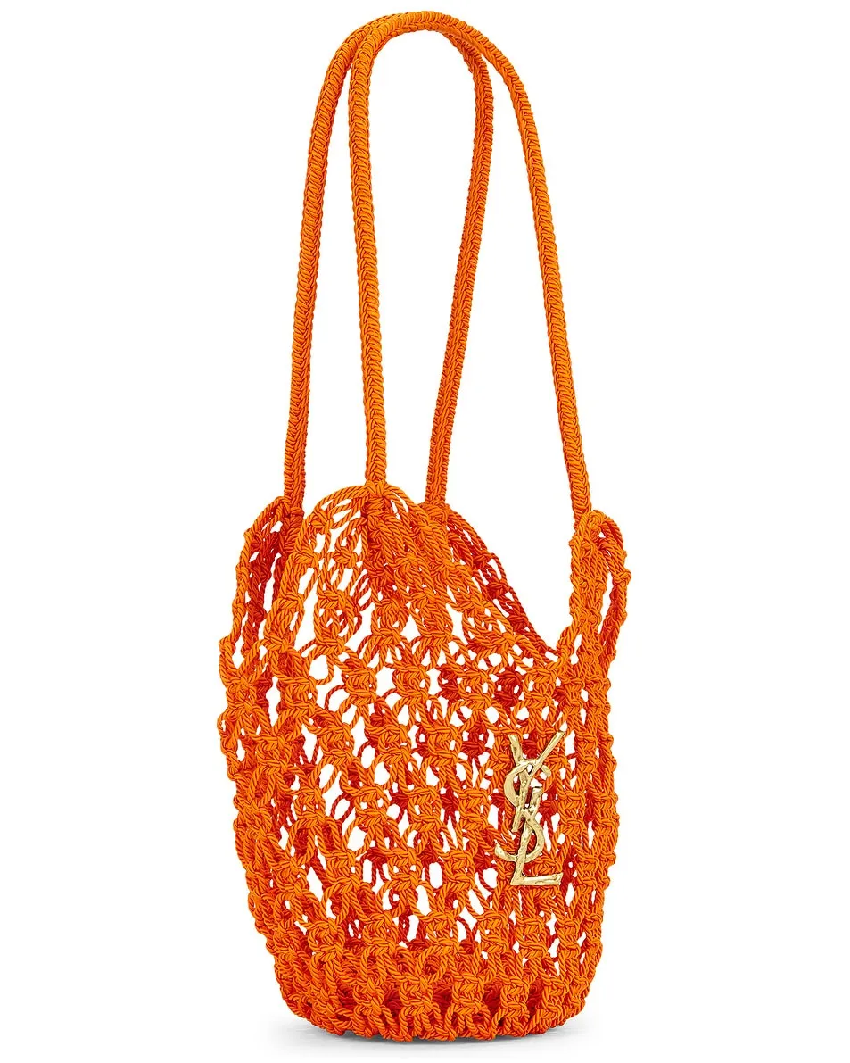Saint Laurent Logo Plaque Knotted Shoulder Bag