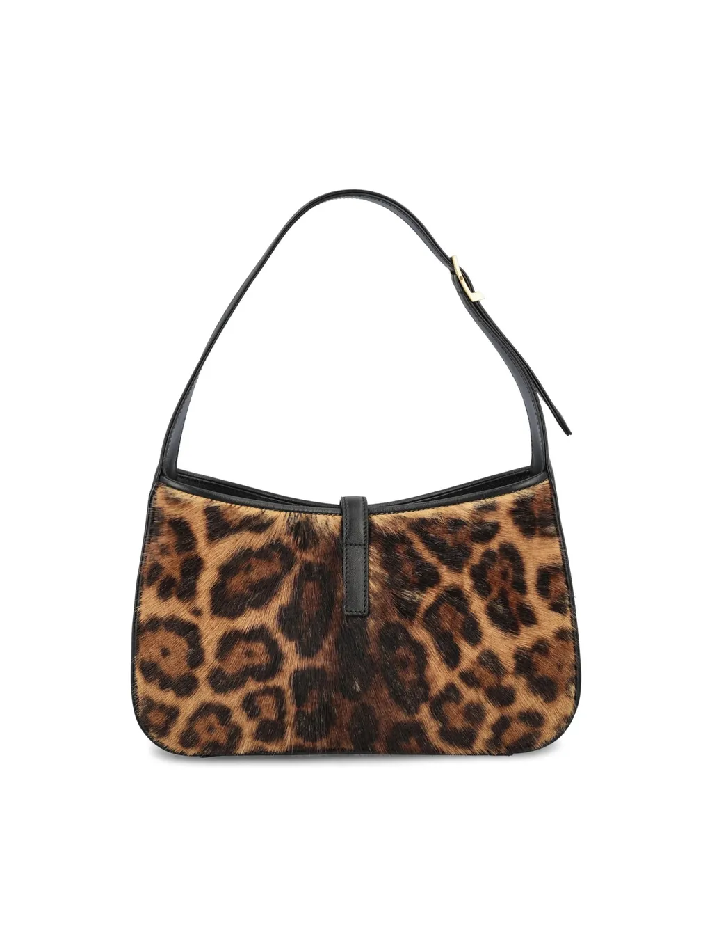 Saint Laurent Leopard Patterned Logo Plaque Tote Bag