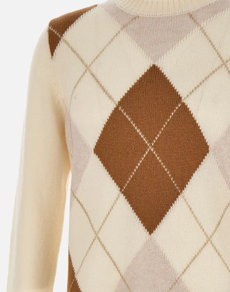 Gran Sasso Checked Crewneck Jumper