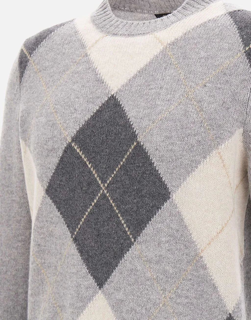 Gran Sasso Checked Crewneck Jumper