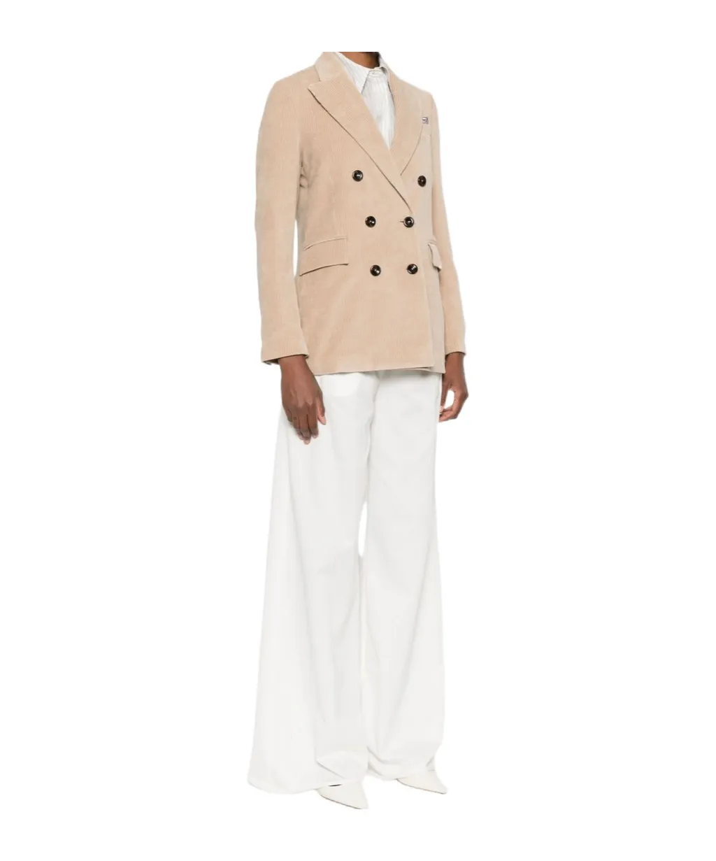 Circolo 1901 Double-Breasted Velvet Jacket