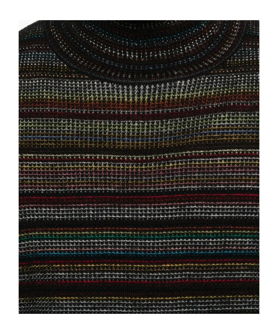 Paul Smith Signature Stripe Waffle Roll Neck Jumper
