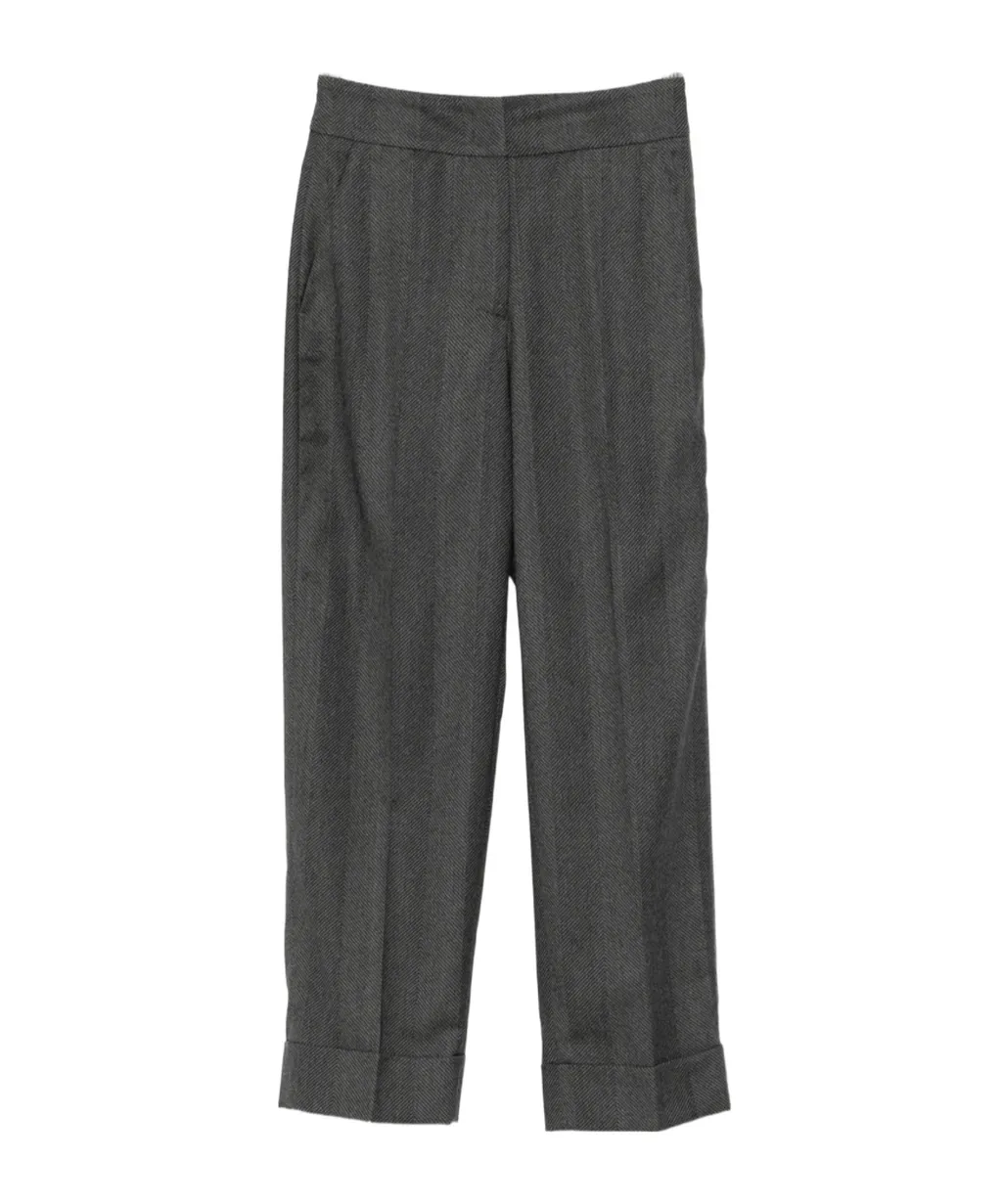 Peserico Herringbone Wool Pants