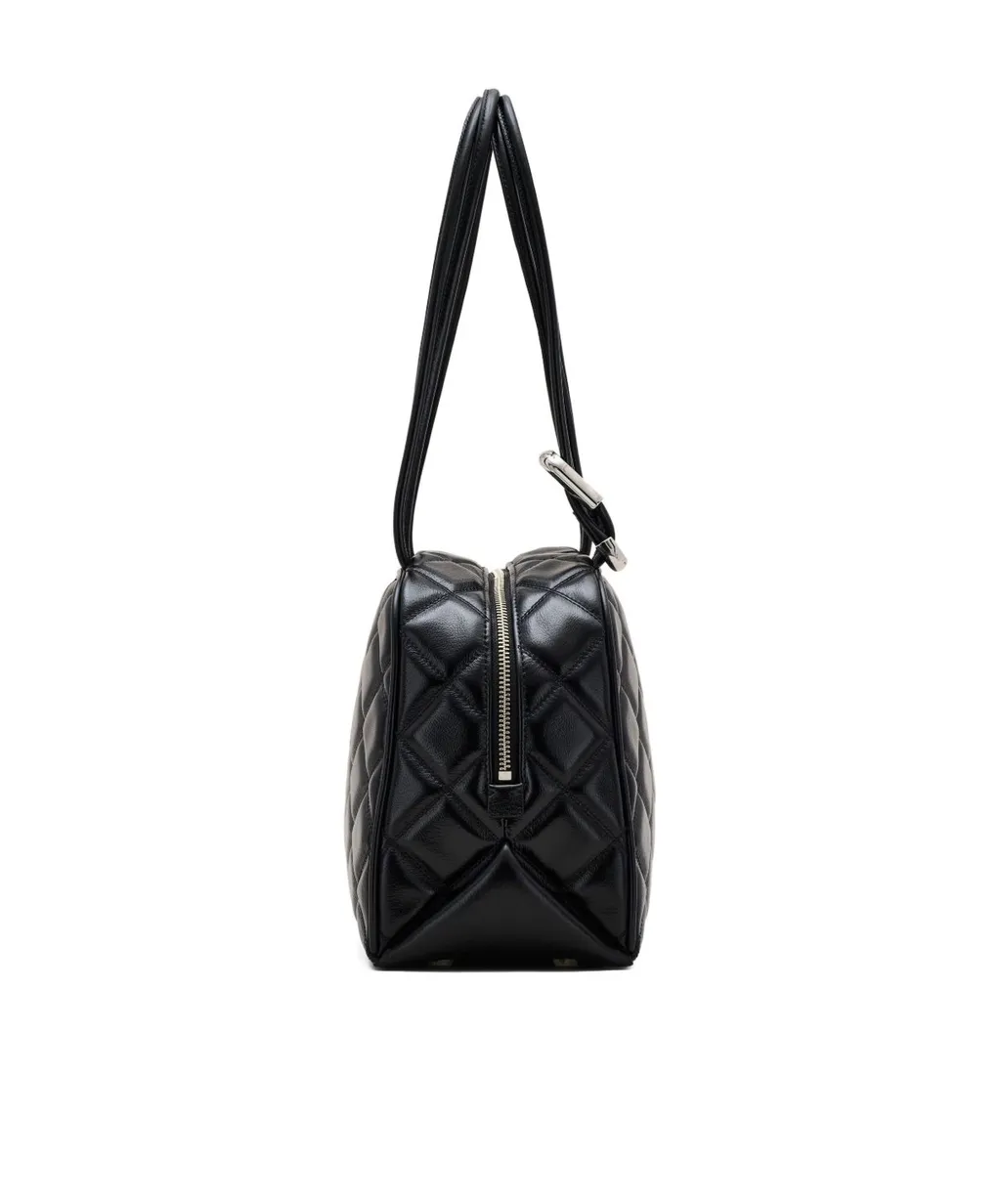 The Quilted Leather Dual Satchel Handbag