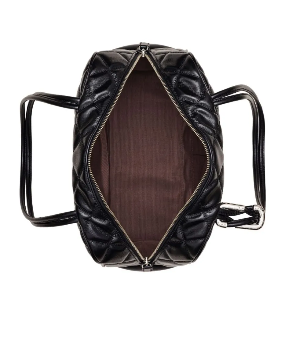 The Quilted Leather Dual Satchel Handbag