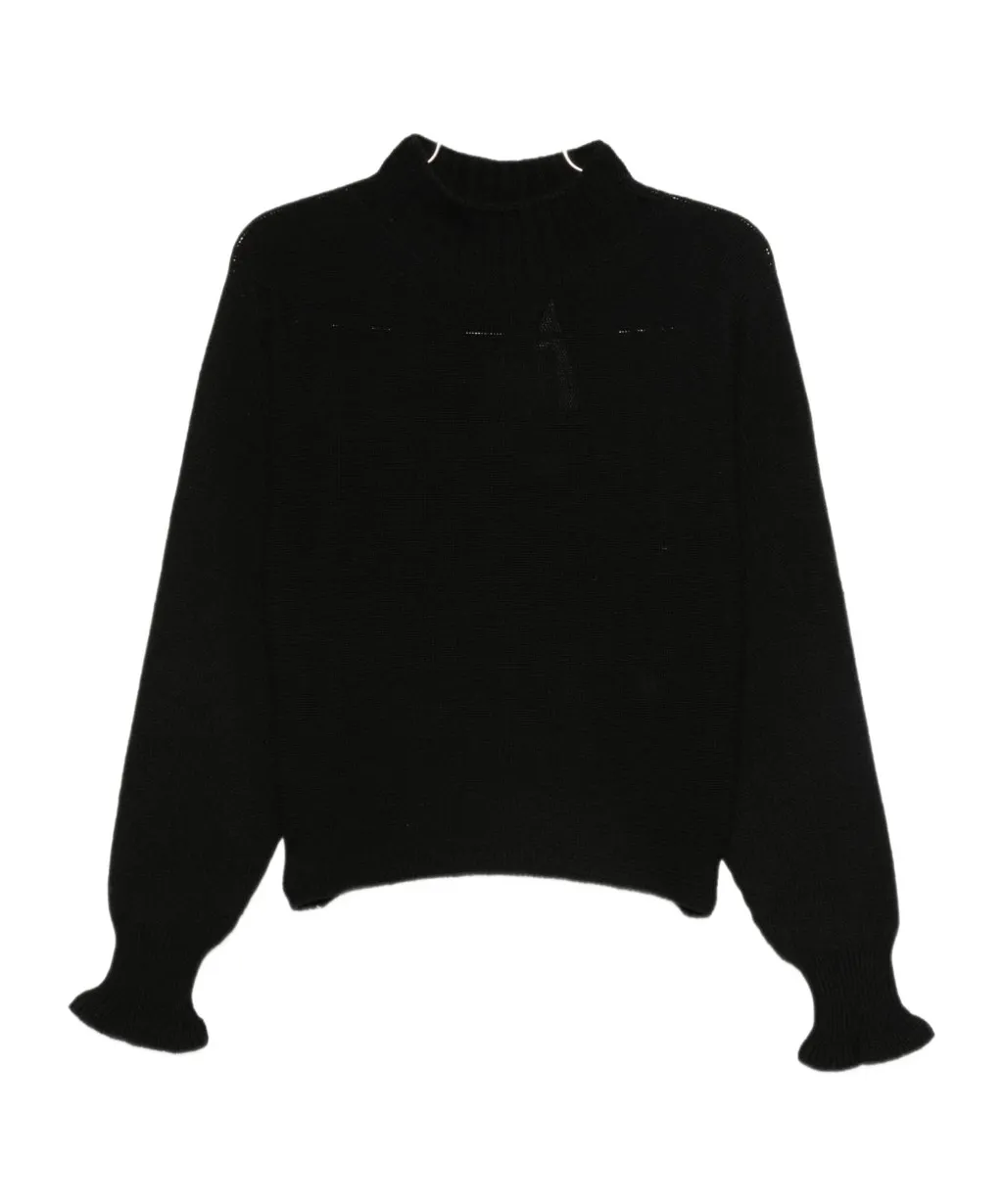 Twinset	Mock-Neck Ruffled Jumper