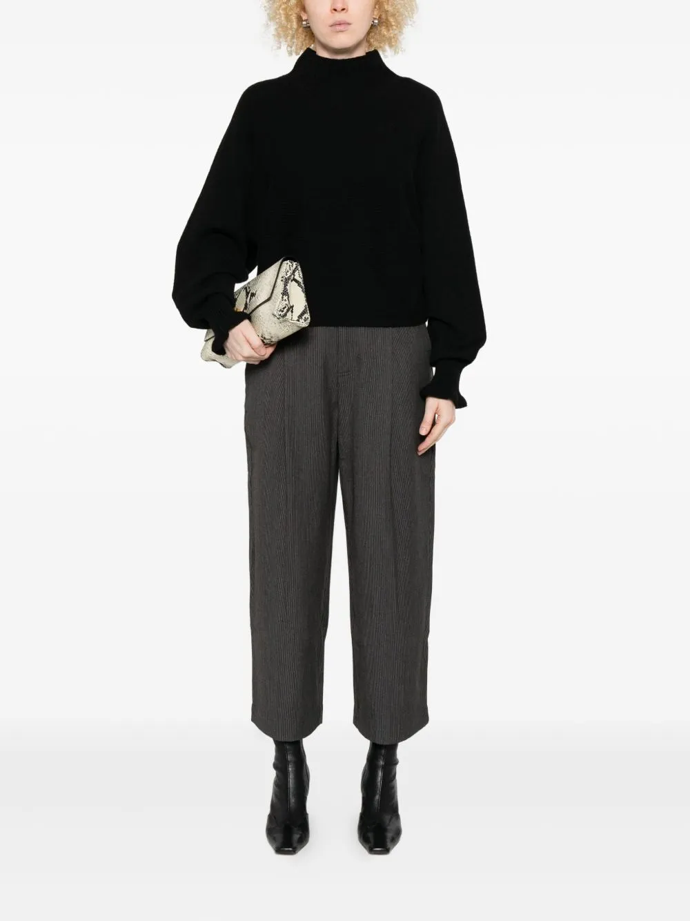 Twinset	Mock-Neck Ruffled Jumper