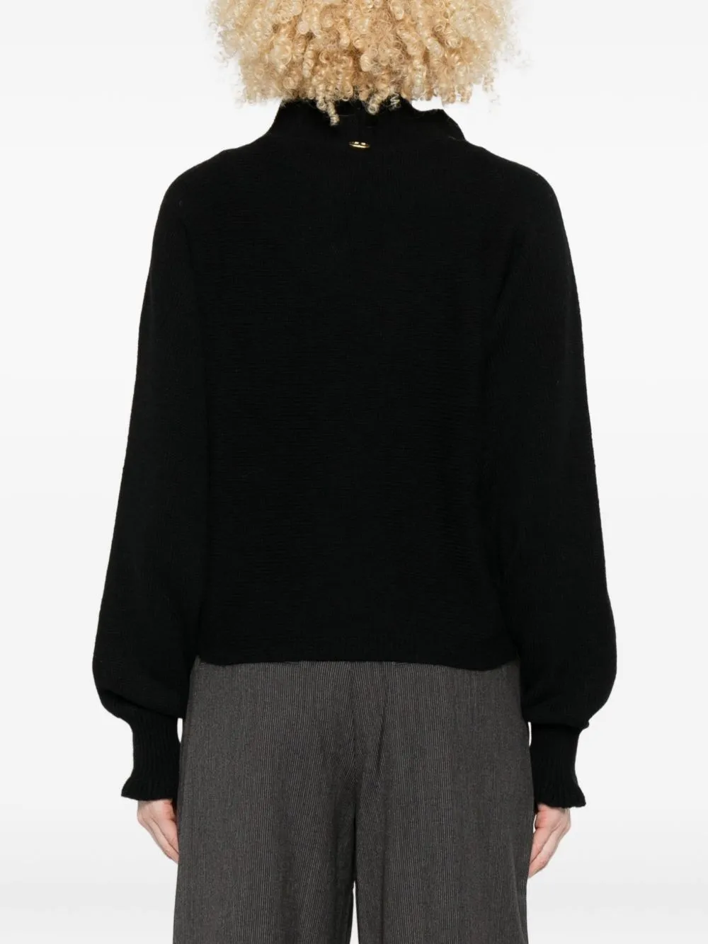 Twinset	Mock-Neck Ruffled Jumper