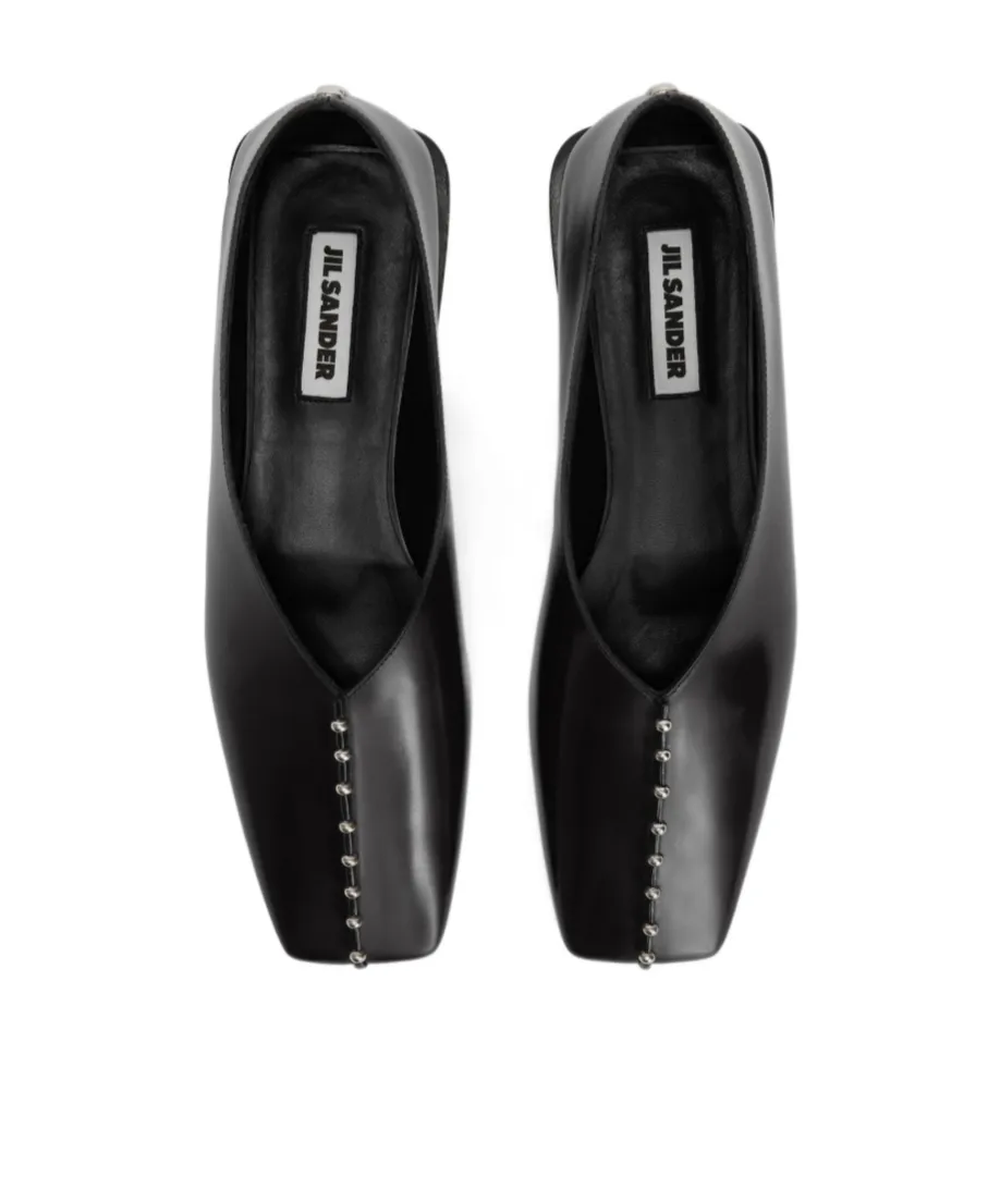 Studded Pointed-Toe Flats
