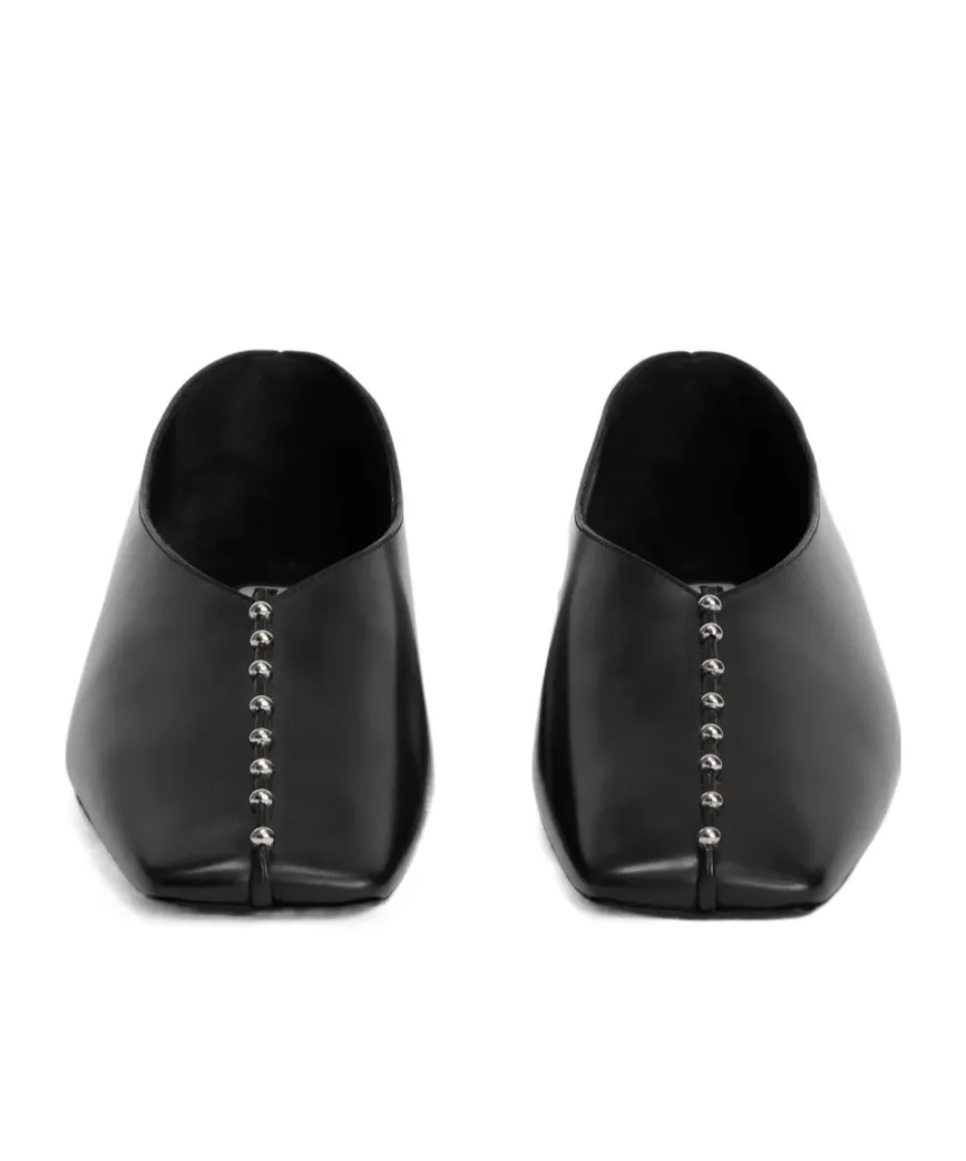 Studded Pointed-Toe Flats