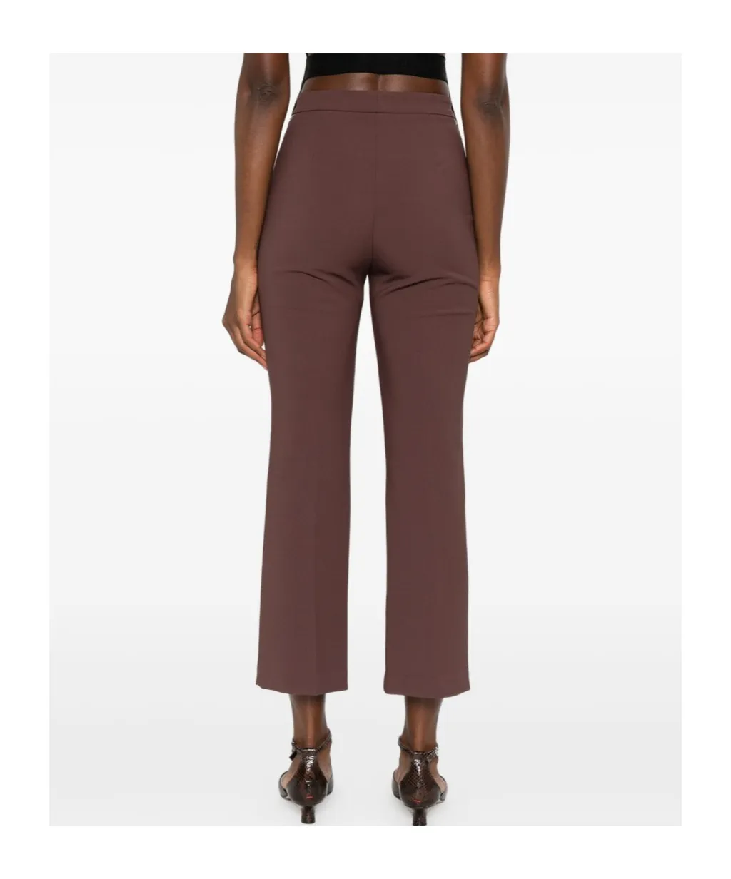 Zip-Detail Flared Trousers