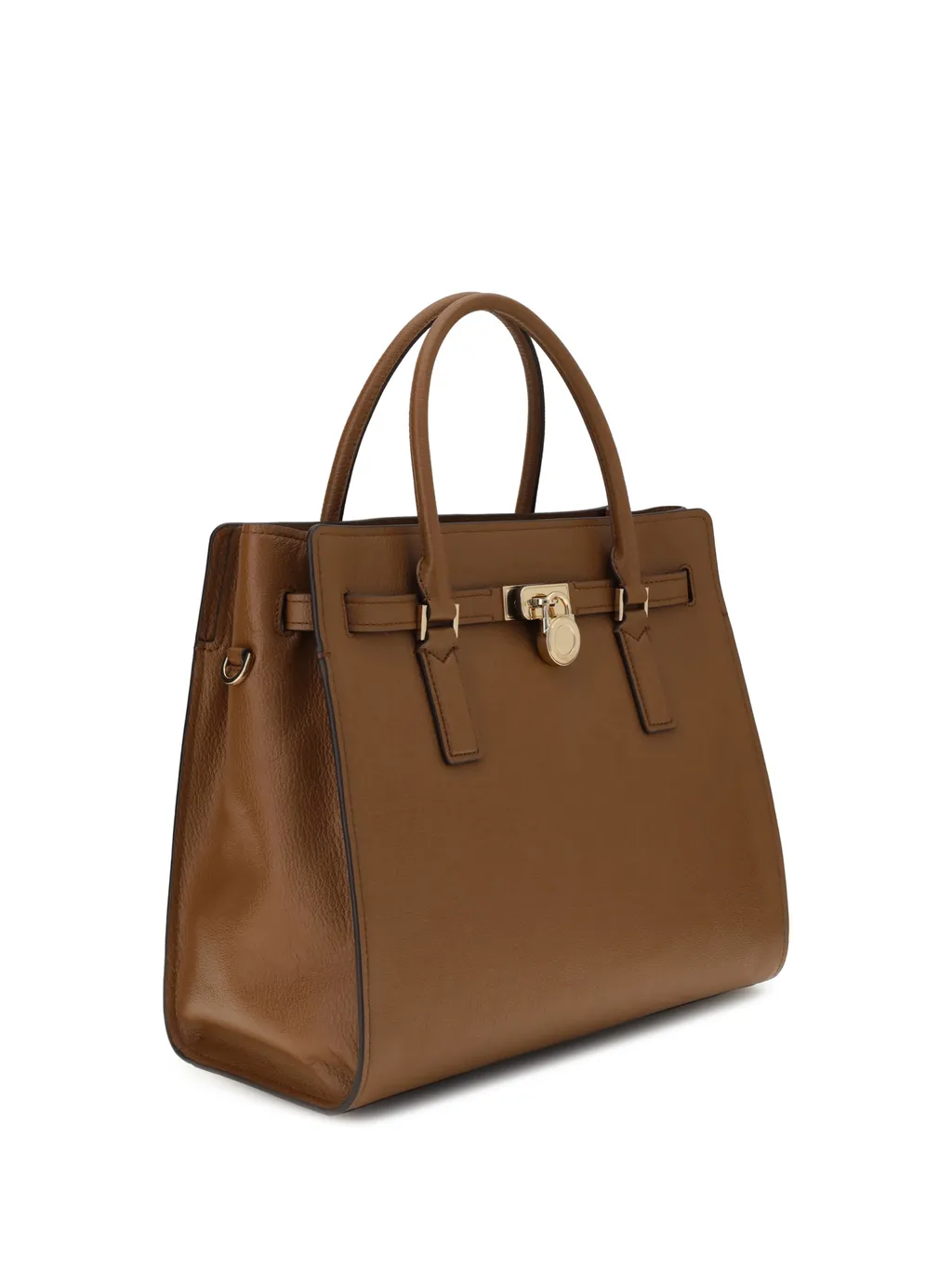 Lock-Accent Top-Handles Tote Bag