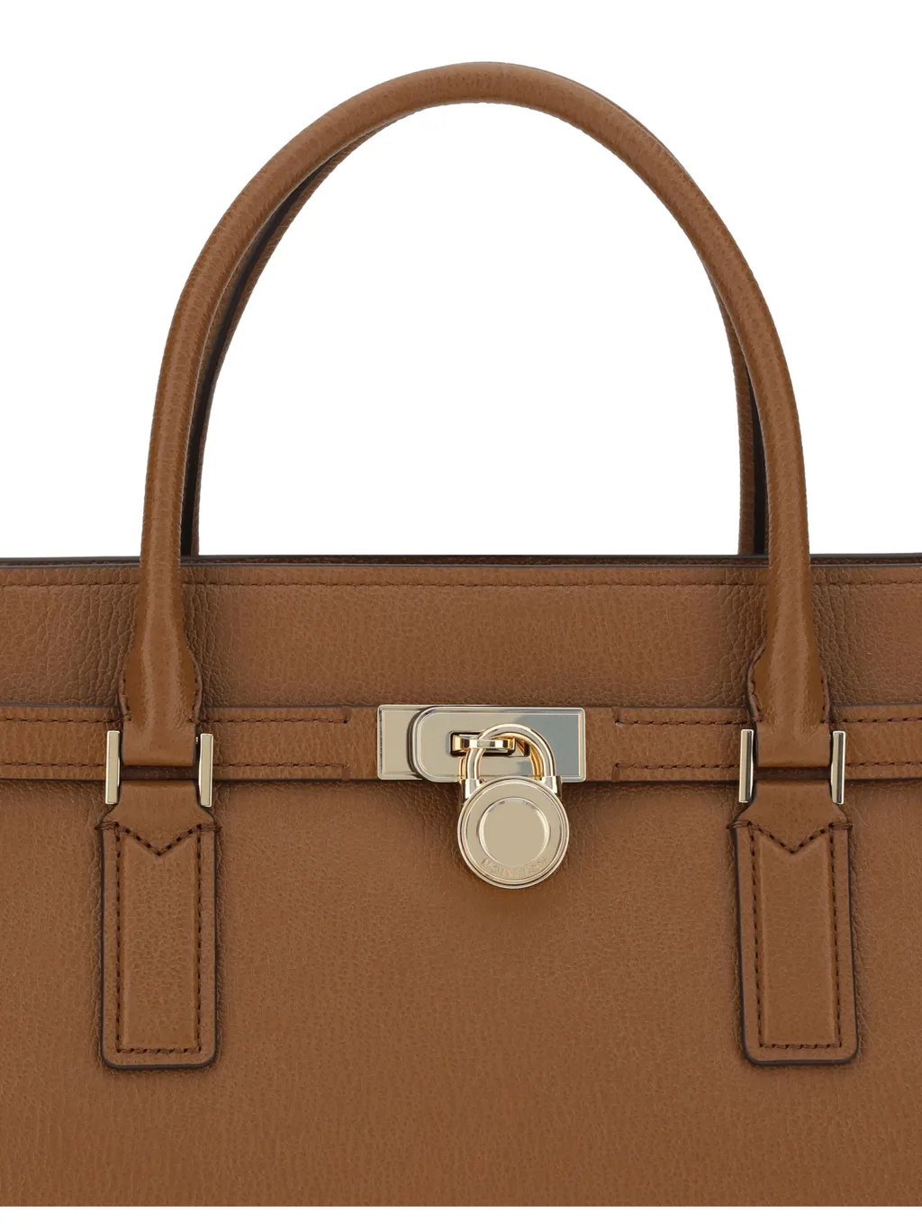 Lock-Accent Top-Handles Tote Bag