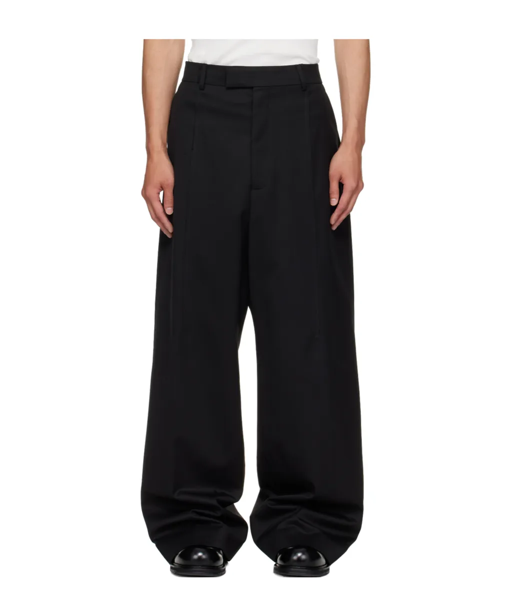 Pleated Wide-Leg Trousers